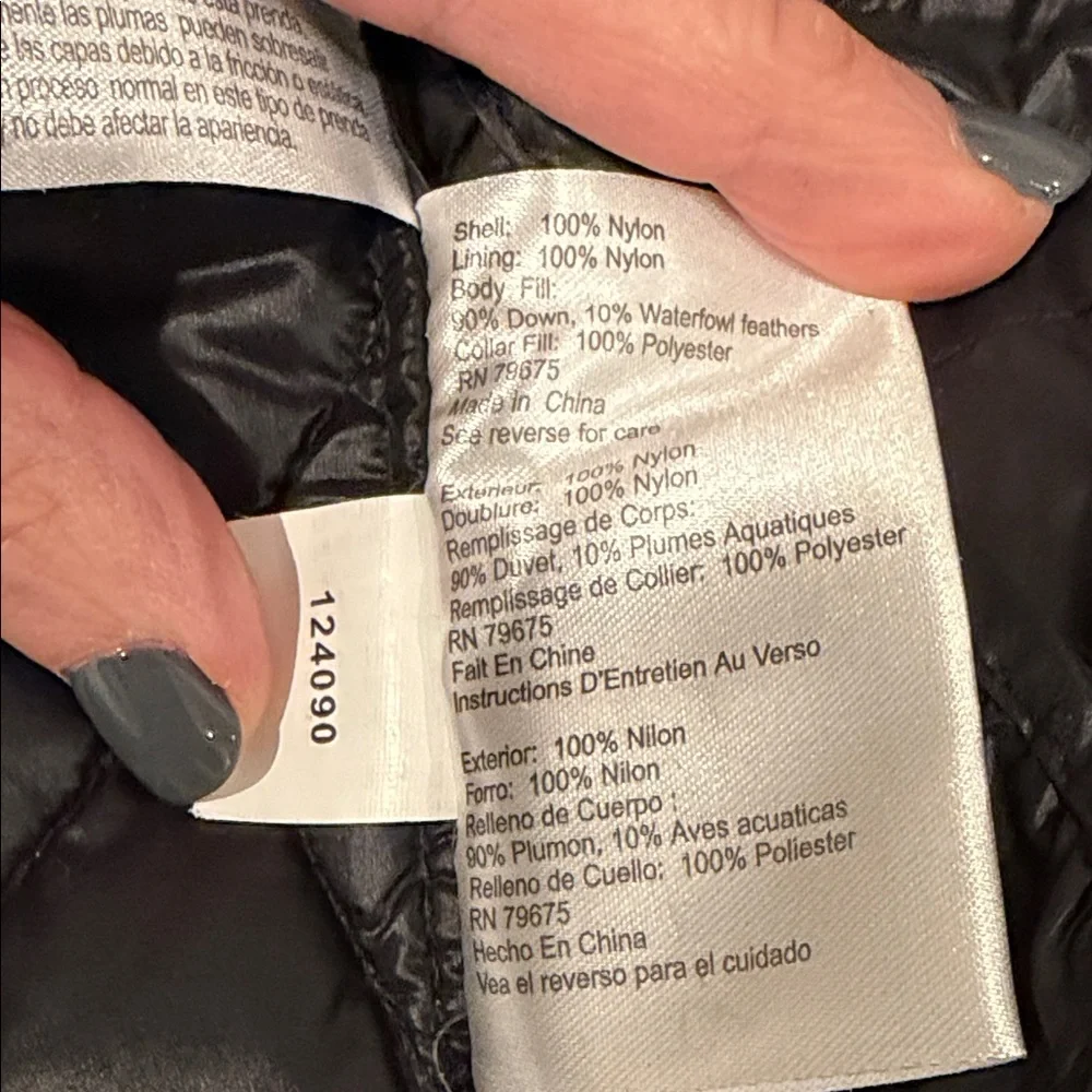 Michael Kors Black Packable Down Puffer Vest Gold Hardware Size Small